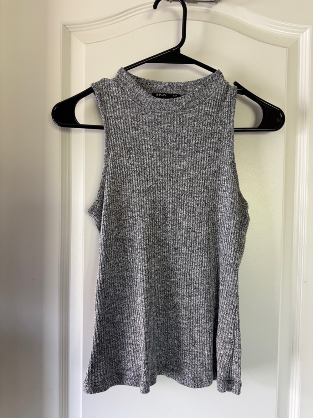 bp Ribbed Mock Neck Sleeveless Tank in Gray / AA96